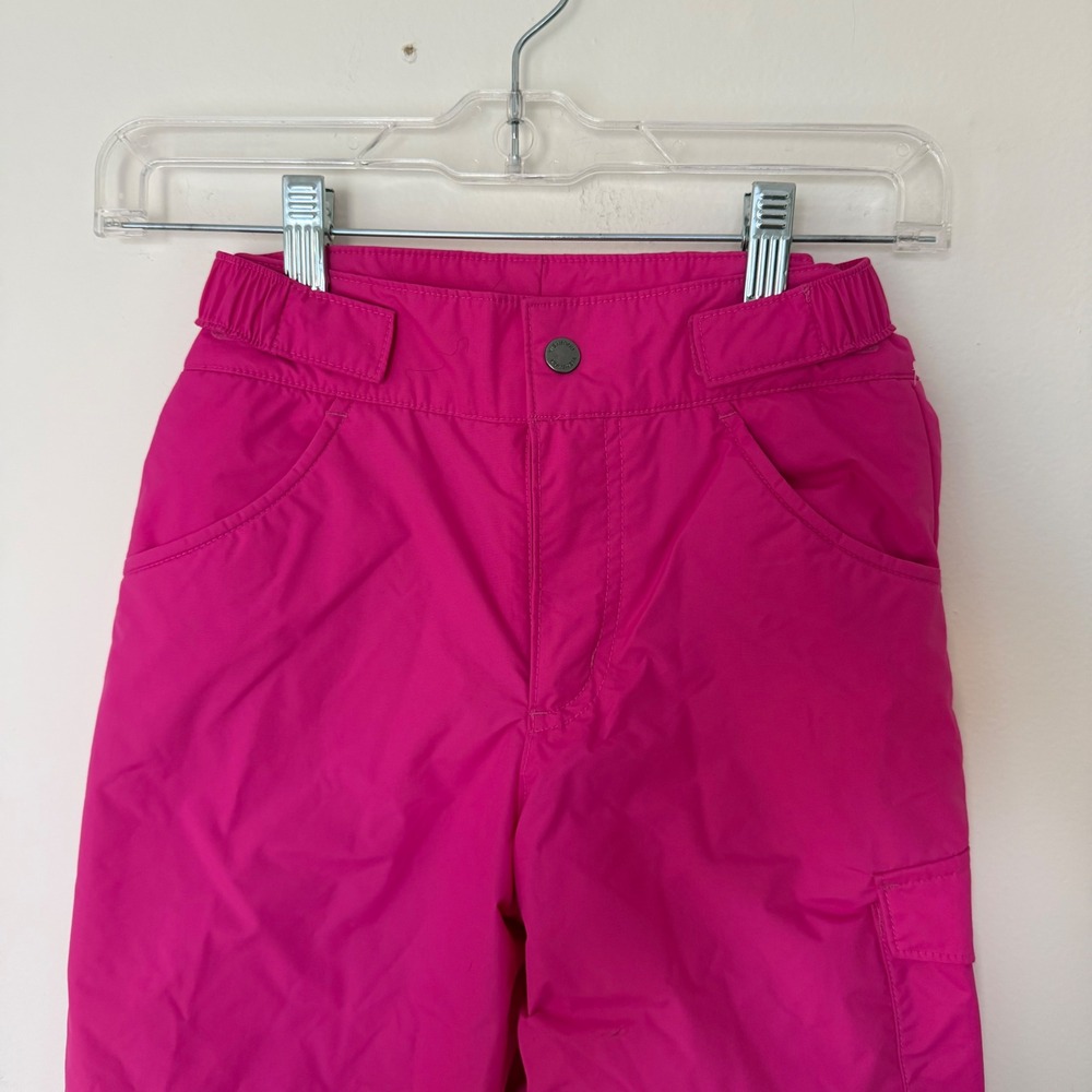 Columbia Girls Pink Snow Pants Size Small 7/8 Insulated Winter Ski Cargo Pants - Picture 4 of 13